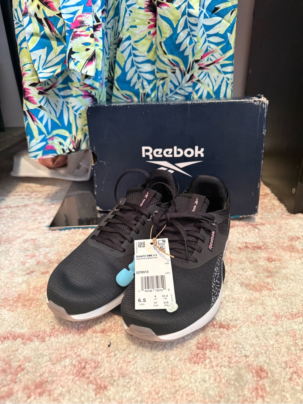 Reebok Black and White Women's Training Sneakers